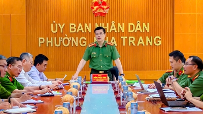 Đoàn Thanh tra Bộ Công an thanh tra việc chấp hành các quy định của pháp luật về quản lý, sử dụng vũ khí vật liệu nổ và công cụ hỗ trợ đối với phường...